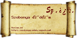 Szobonya Ádám névjegykártya