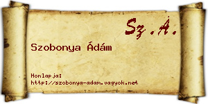 Szobonya Ádám névjegykártya